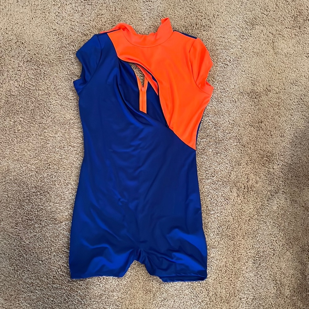 Cute romper with zip hole in the front